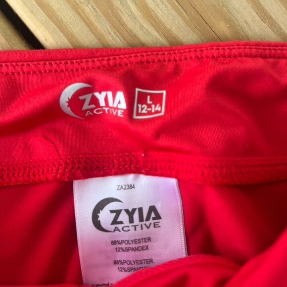 Zyia active leggings Kids Girls Red ombre gradient Large 12-14 - Picture 8 of 9